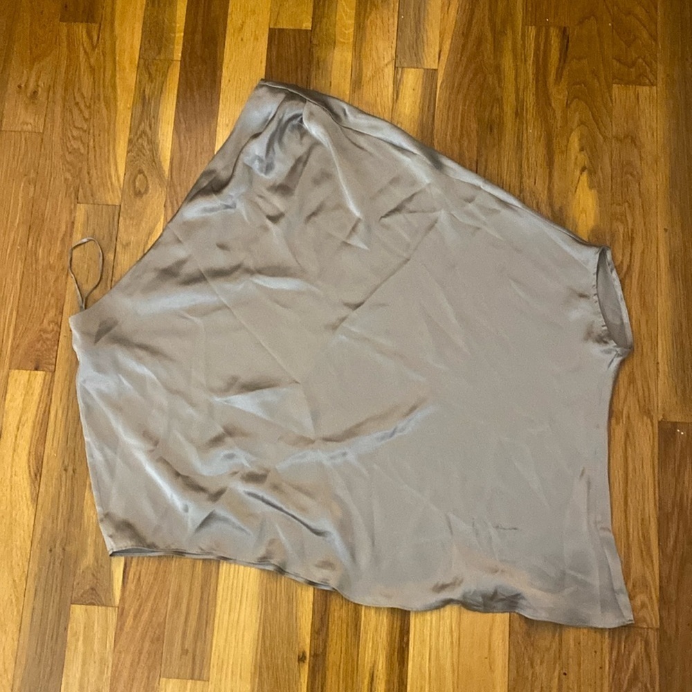 Generation Love Tan Silk One Shoulder Top Size M